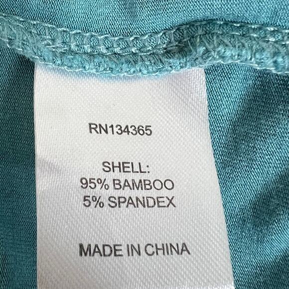 Sigrid Olsen Signature Womens Tunic Top L Teal Blue Bamboo Blend Relaxed Fit - Picture 5 of 6
